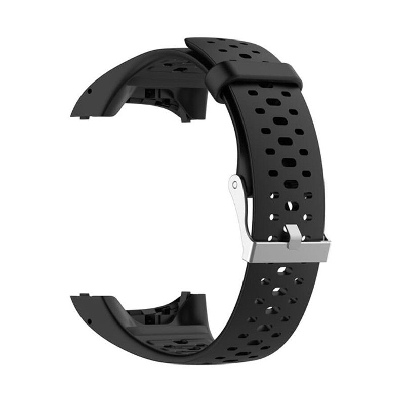 Correa de pulsera de silicona para Polar M400 M430 GPS, correa de reloj deportivo, correa de repuesto: Negro