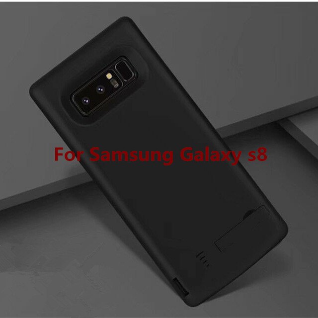 ZKFYS 5000mAh Portable Power Bank Cover For Samsung Galaxy S8 Battery Case Fast Charger Powerbank For Samsung S8 Charging Case: Black