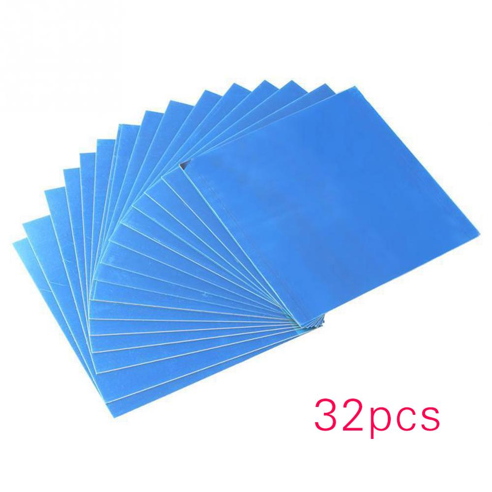 Mirror Wall Stickers Decorative Self Adhesive Furniture Films 15X15cm Square PS Mirror Foil Wall Stickers: 32 pieces