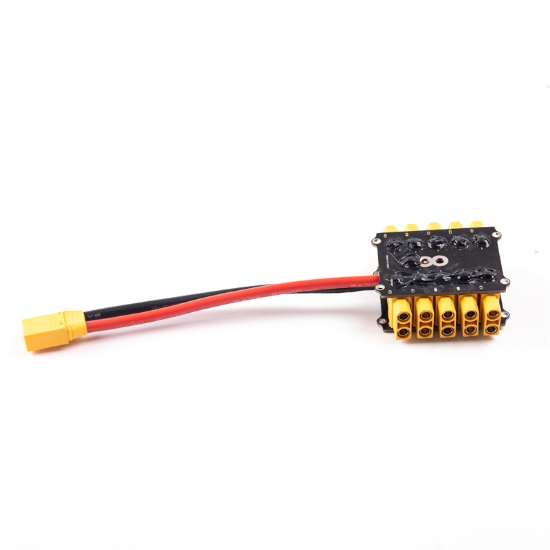 XT30 XT60 XT90PW PCB high current distribution board multi axis distribution board UAV power supply parallel connection: Burgundy