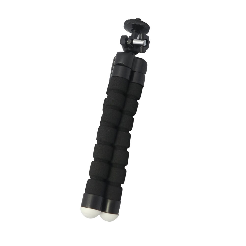 Portable Mini Sponge Cell Phone Tripod Lightweight Camera Tripod Stand @M23: Black With Clip