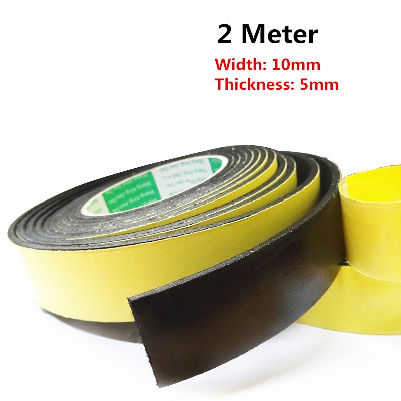 Eva Enkelzijdige Foam Tape Buffer Decompressie Shock Spons Tape Waterdichte Isolatie Geluiddichte Crash Strip 2M * 10mm * 5Mm