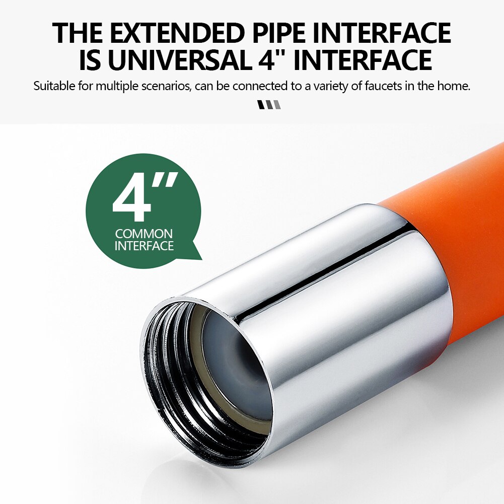 Faucet Extension Extender Flexible Hose Silicone Tube Universal Interface 360Degree Water Tap Extension Hose Kitchen Accessories