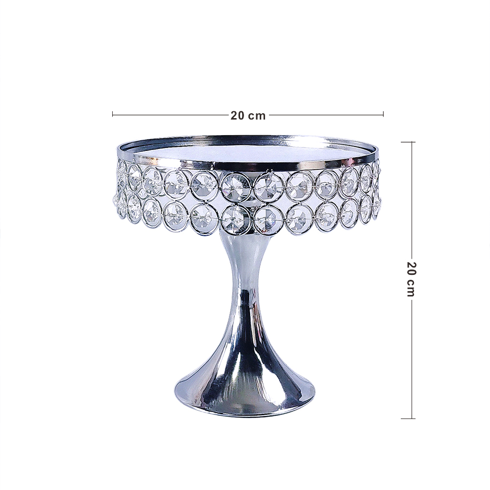 1pcs Gold and silver cupcake tray cake tools cake stand home decoration dessert table decorating party suppliers Wedding Display: 20cm silver