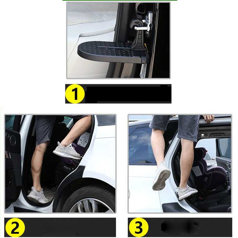 Biltilbehør bilhjælp pedal suv på taget pedal hjælpekrog dør adgang tag praktisk foldepedal