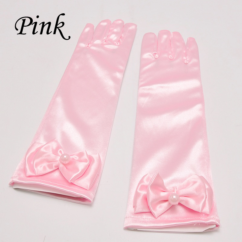 Cosplay Handschuhe für Mädchen Lange Prinzessin Handschuhe Mädchen Handschuhe Geburtstag Hochzeit Kleid Satin Handschuh mit Bogen Kostüm Zubehör: 5