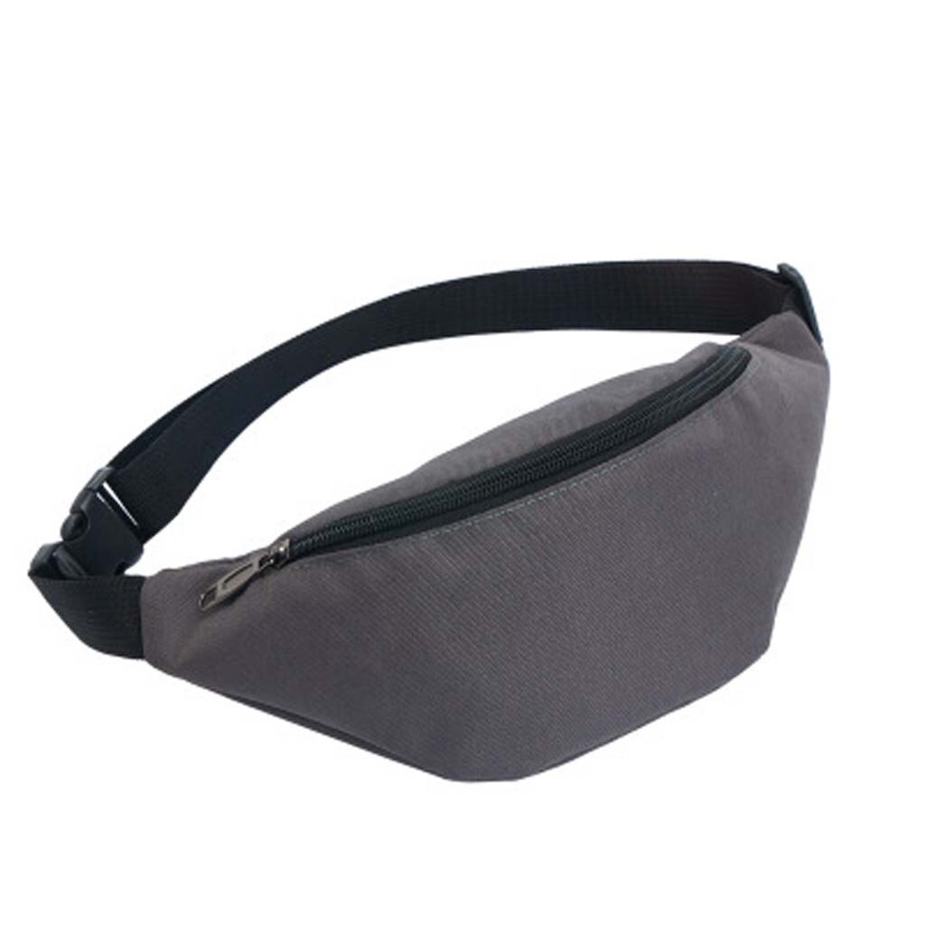 Belt Waist Bag Brand Waterproof Chest Handbag Unisex Fanny Pack Ladies Waist Pack Belly Bags Purse Female #T1P: Gray 