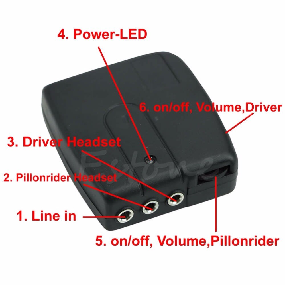 Motorbike Motorcycle Helmet 2-way Intercom Headset Communication System