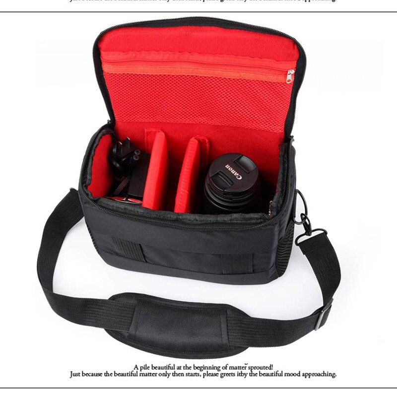 Roadfisher-bolsa tipo bandolera para cámara Estuche para gafas Nikon D3200 D3100 D5100 D5200 D5300 D3400, resistente al agua, nailon