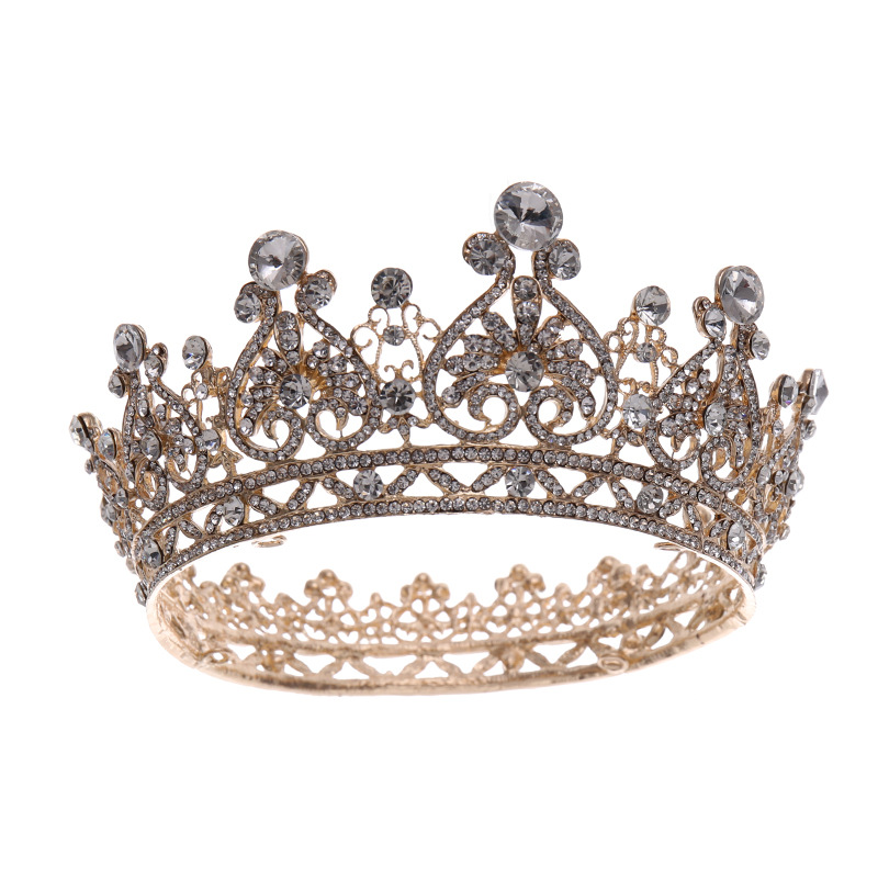 Luxe Kristal Ronde Kroon Tiara Voor Vrouwen Strass Prom Diadeem Kroon Bruids Bruiloft Haaraccessoires Sieraden Kroon Tiara Cadeau