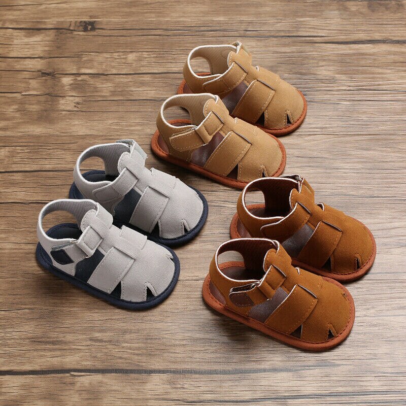 Kleinkind freundlicher Weichen Sohlen Leder lässig Schuhe Sommer Baby Jungen Sandalen Prewalker