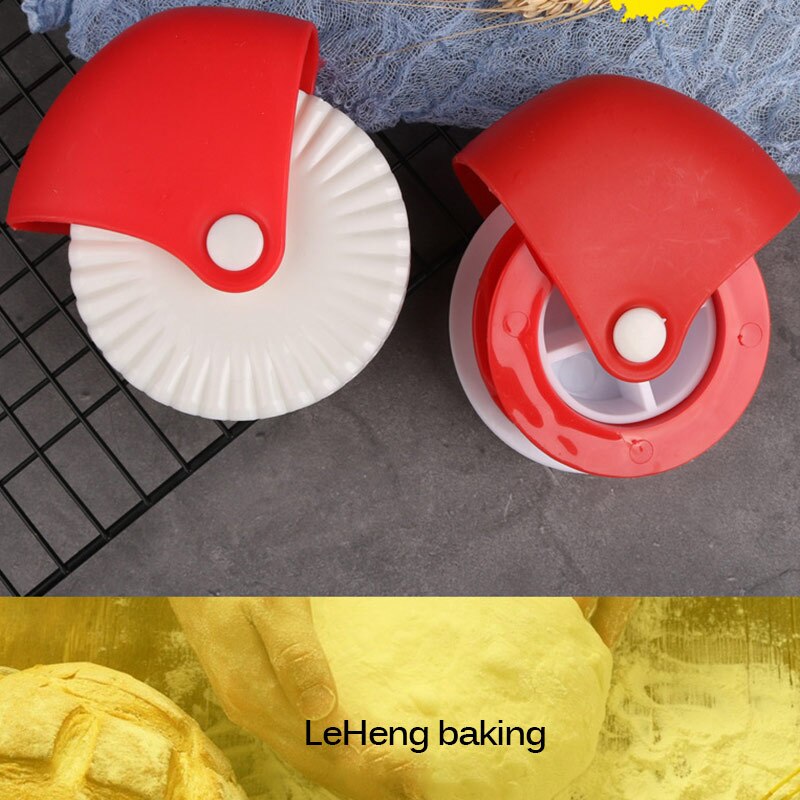 Kitchen Pizza Pastry Lattice Cutter Pastry Pie Decor Cutter Plastic Wheel Roller Pizza Pastry Pie Crust Baking Cutter Tools