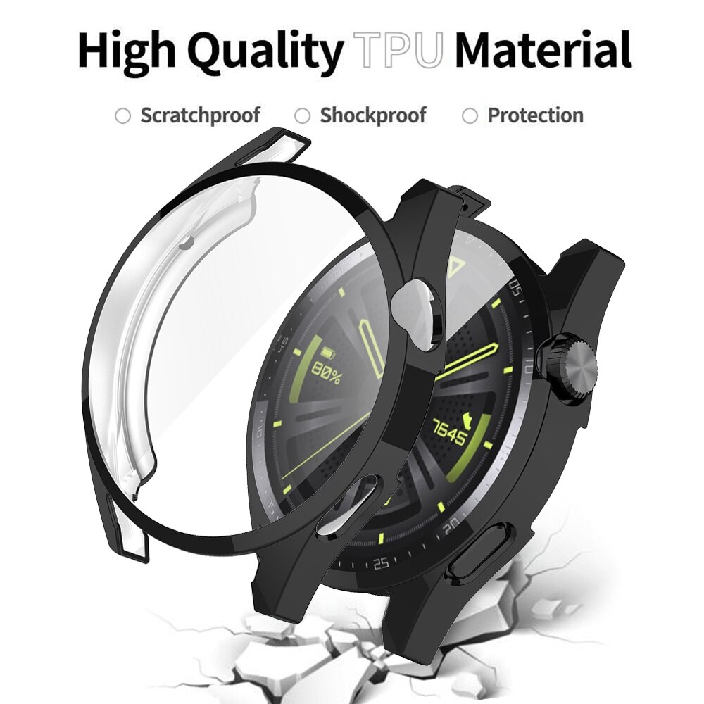 Funda de TPU para Huawei Watch GT3 de 46mm, funda protectora de pantalla suave y completa de 42Mm, fundas de parachoques para Huawei GT 3