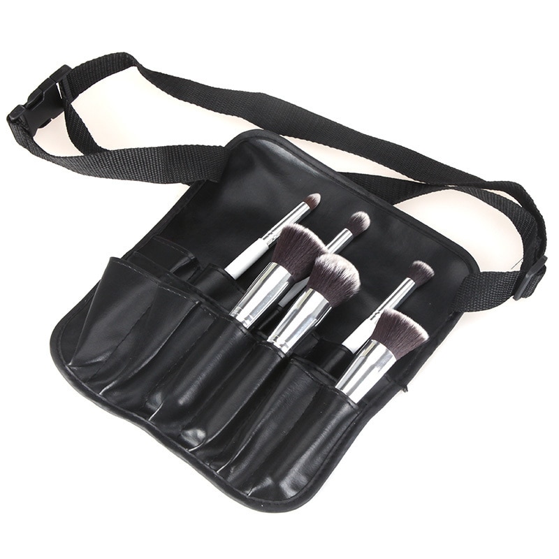 PVC Cosmetic Makeup Brush Apron Bag With Artist Belt Strap Bag Holder