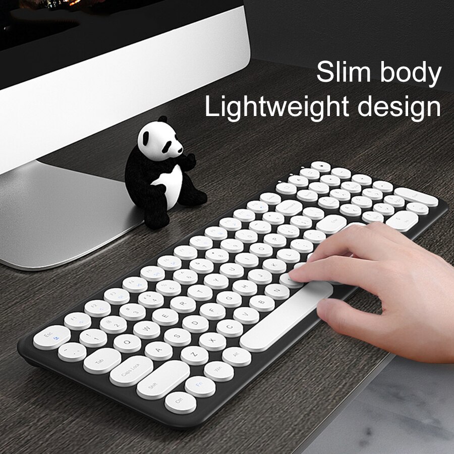 EAOR 2.4G Wireless Keyboard and Mouse Set Rechargeable Silent Membrane Keyboard for Laptop Desktop Computer Keyboard Mouse Kits