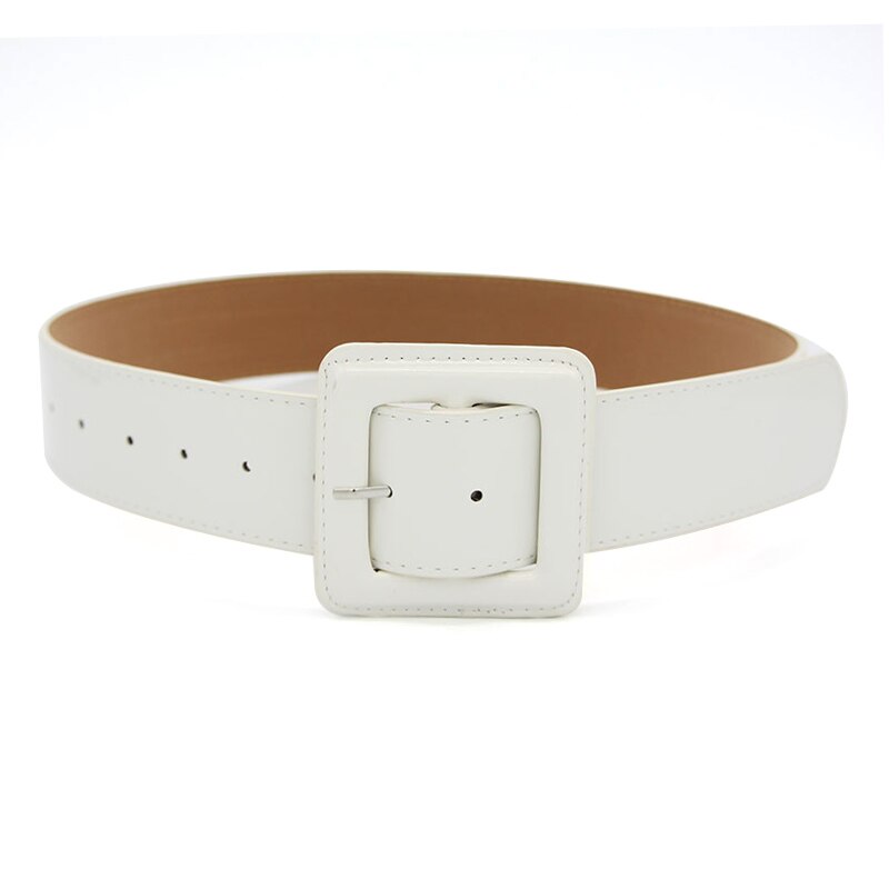 Cinturón ancho de charol para mujer, cinturón ancho con hebilla, accesorio para vestido, corsé, faja: C
