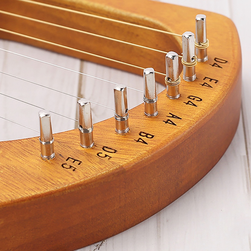 16 String Lyre Harp Mahogany Lyre Harp with Tuning Wrench for Both Kids and Adults Bbeginner Music Lovers Best