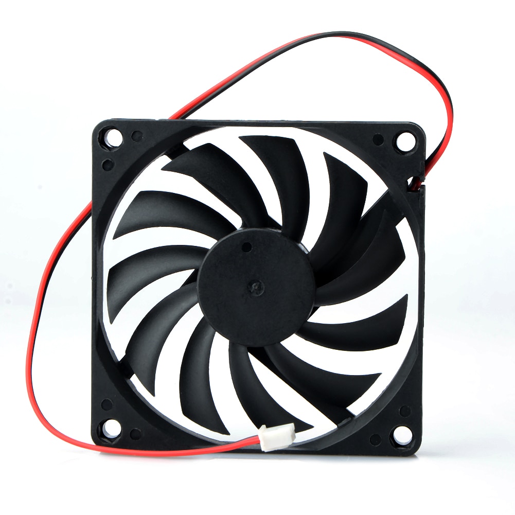 1 stk 80mm 2 pin  dc 12 volt 2p stik køleblæser til computer kabinet cpu køler radiato 8010 dc aksial flow køler køler blæser