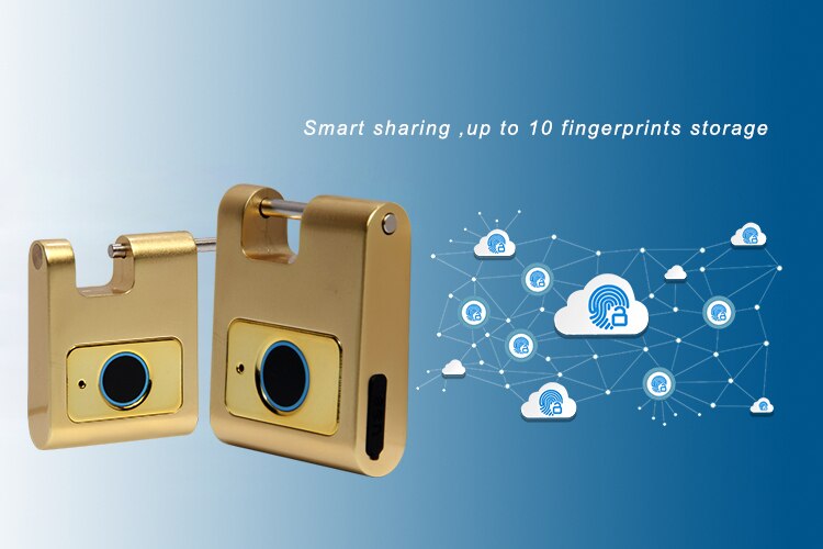 Fipilock Smart Bag Lock Metal Fingerprint Door Lock Padlock Stainless Steel Biometric Portable Outdoor Padlock Waterproof Lock