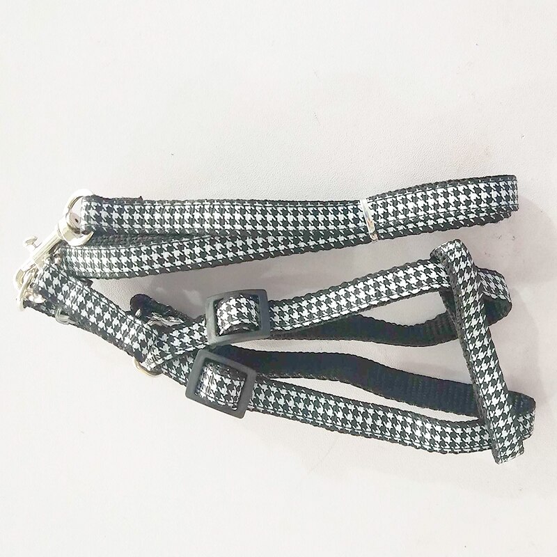 Bilayer-Collar con correas de nailon para perro, conjunto de arnés de correa de plomo para gato, chaleco para caminar, tren de plomo, ajustable y duradero