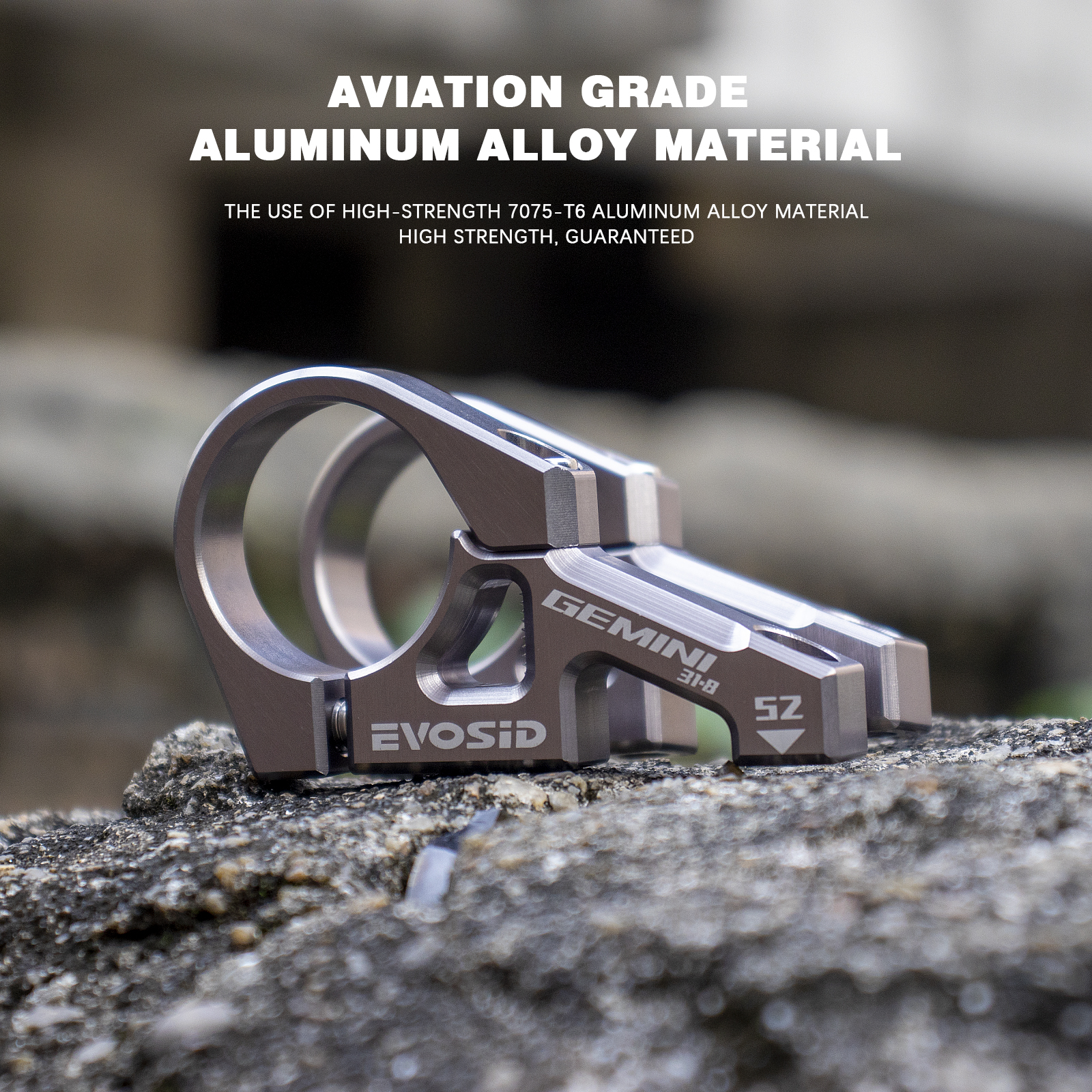 Potence Vélo GUB 50mm – Alliage Aviation 7075 – 31.8 Mm – VTT/Route