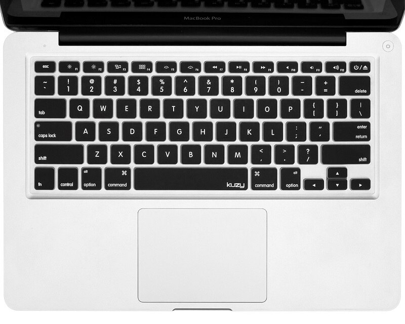 Siliconen Toetsenbord Cover Voor Apple Macbook pro 13 "13.3'' A1278 Unibody MC700 MC724 tot late 13.3 inch ONS: black