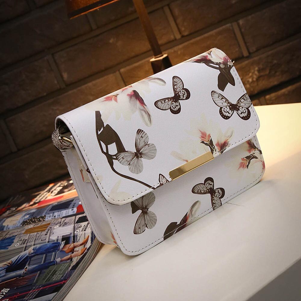 Bloemen lederen Schoudertas Satchel Handtas Retro Messenger Bag Beroemde Clutch Schoudertassen Bolsa Zak Zwart Wit #30