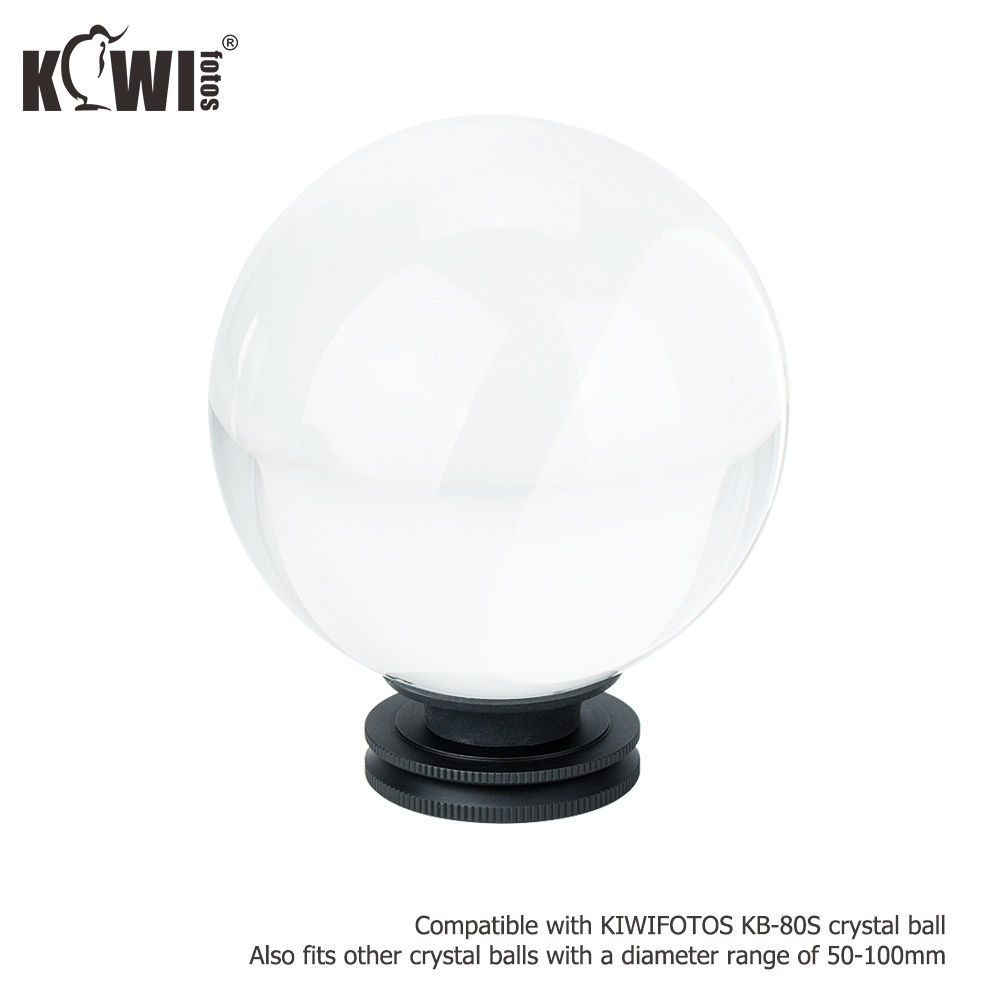 Crystal Lens Ball Stand for 50mm-100mm Diameter Glass Sphere, Suction Mount 1/4&quot;-20 Female Thread Arca Swiss Type Plate