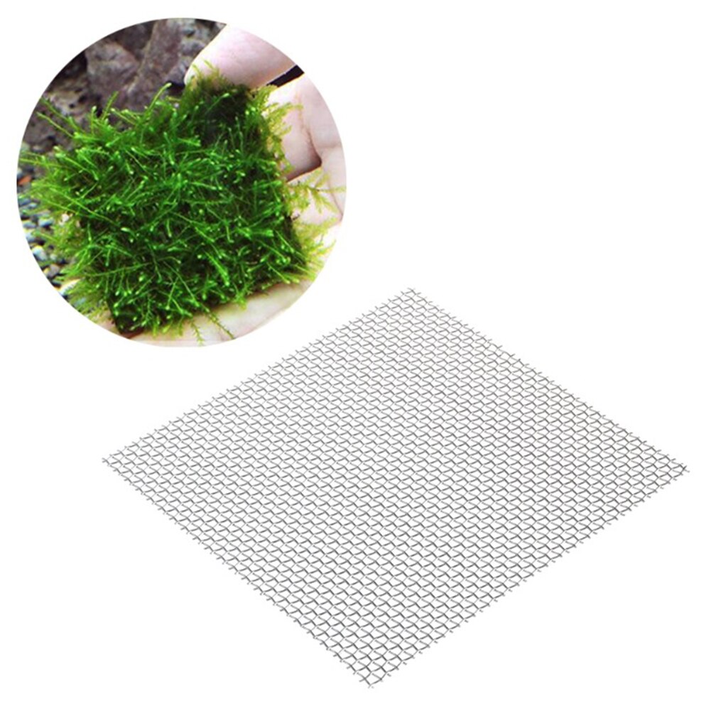 Aquascape Anti-rust Fish Tank DIY Stainless Steel Moss Anti-Corrosion Water Plants Fixation Mesh Plate Aquarium Supplies