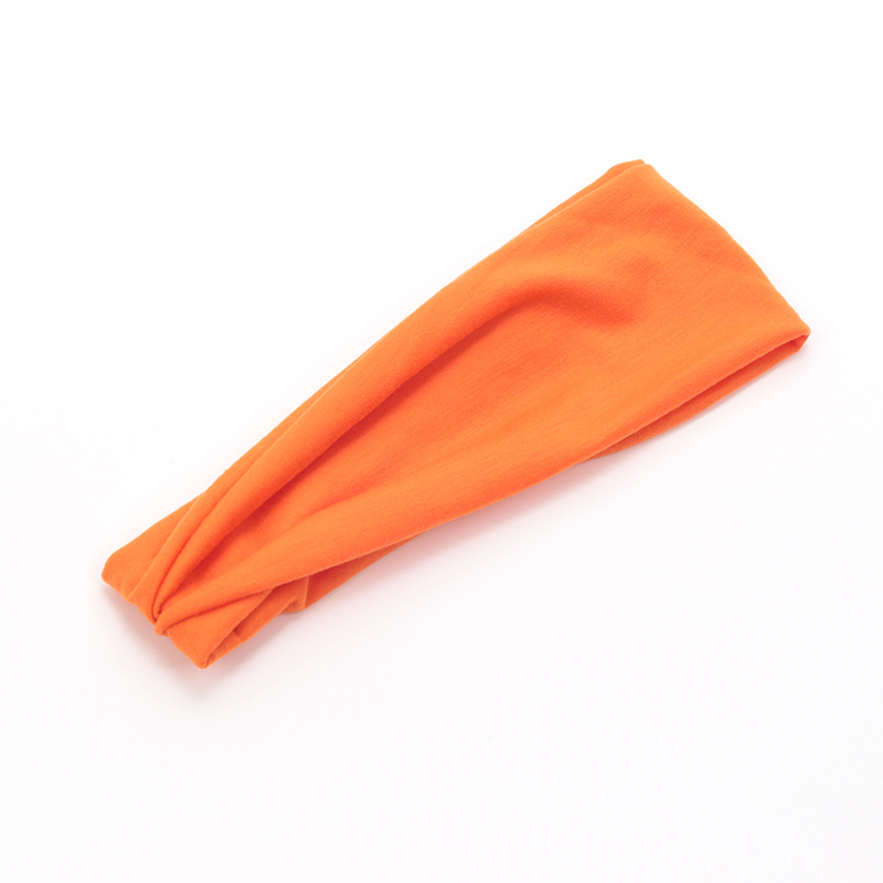 Nuevas bandas elásticas para el cabello de Color sólido para mujer, diadema de Yoga, turbante de , aro para el cabello para maquillaje, diadema anudada vintage, accesorios para el cabello: Naranja