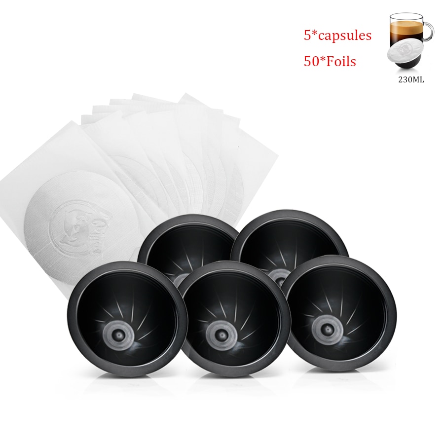 Icafilasreusable -kapselit, uudelleen täytettävät vertuo -kapselit, jotka ovat yhteensopivia nespresso vertuoline gca 1: n ja delonghi env 135: n kanssa: Vaaleanvihreä