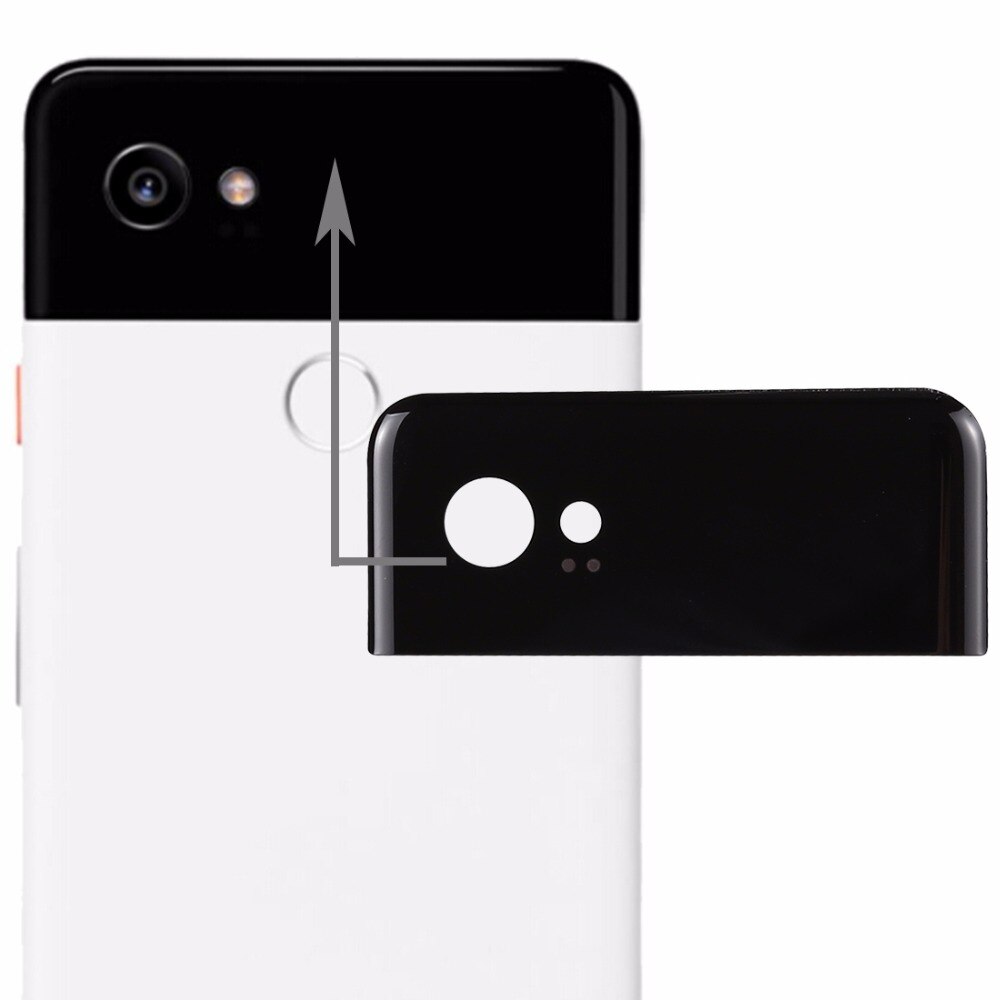 Ipartsbuy para google pixel 2 xl capa traseira capa de lente de vidro superior