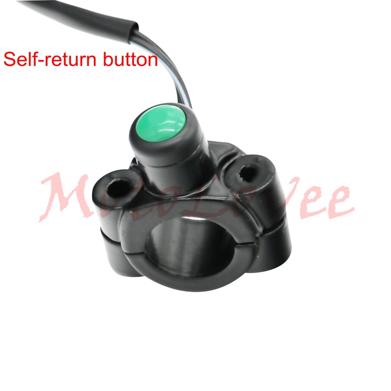 Motolovee universal motorcykel afbrydere aluminium styr mount forlygte power start kill fog light knap: Grøn fu