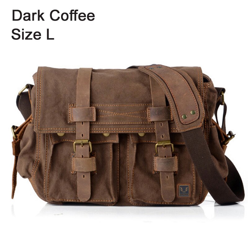 Borsa in tela 2020 cotone uomo e donna, tracolla in pelle, tempo libero: Black Coffee l