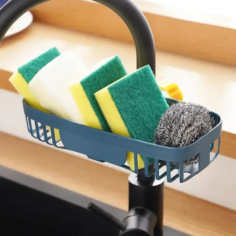 Verstelbare Aanrecht Afvoerrek Spons Opslag Kraan Houder Zeep Afdruiprek Plank Mand Organizer Badkamer Accessoires Hanger