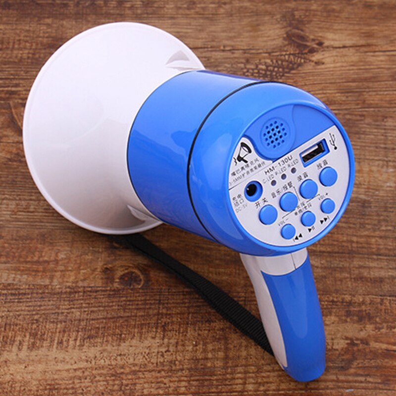 Megaphone High-Power Handheld Megaphone with Music Alarm Function, High-Definition Recording, Long Standby