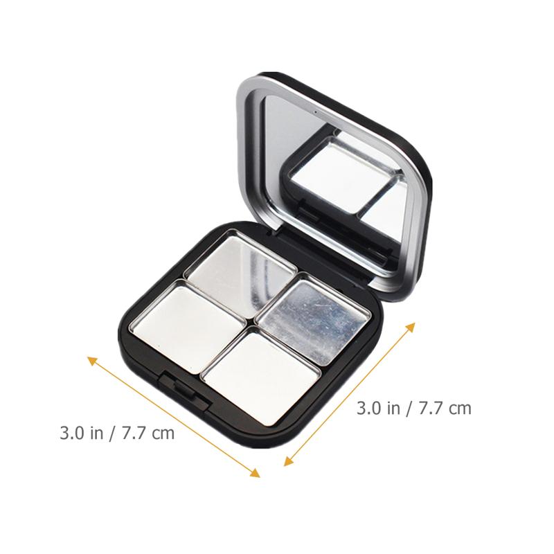2pcs Empty Eyeshadow Palettes Empty Eyeshadow Boxes Makeup Eyeshadow Containers Lipstick Blush Power Cases With Iron Tray 7.7cm