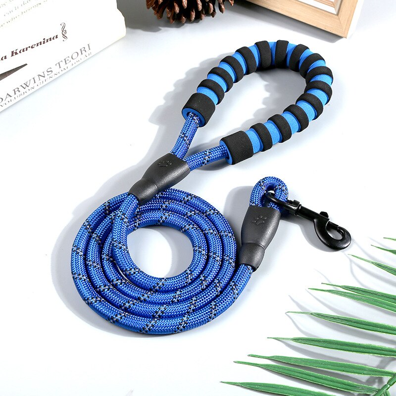 Nylon 1.5m huisdier hondenriem hondenriem kleur nacht reflecterend duurzaam wandelen training tractie touw hondenriem met hondenriem: Kleur 7