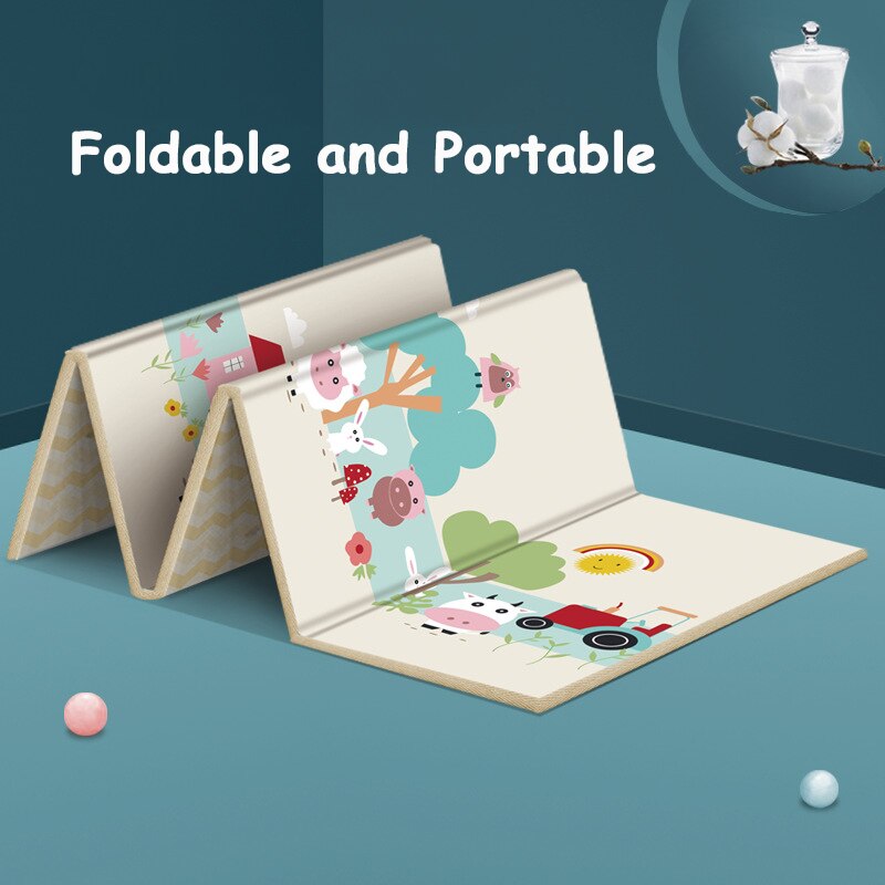 Dikke Niet Giftig Opvouwbare Baby Foam Speelmat Kids Tapijt Tapijt Dubbelzijdig Klimmen Pad Kids Rug Activitys games Ldpe/Xpe