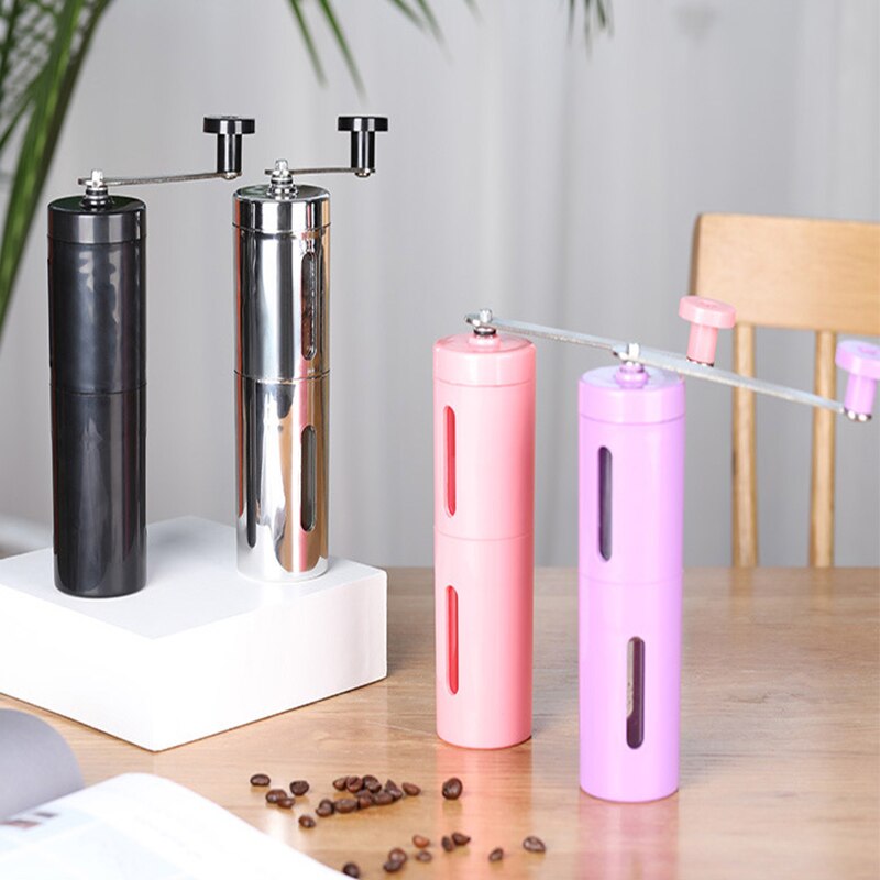 Portable Coffee Grinder Mini Stainless Steel Hand Manual Handmade Coffee Bean Burr Grinders Mill Kitchen Tool Crocus Grinders