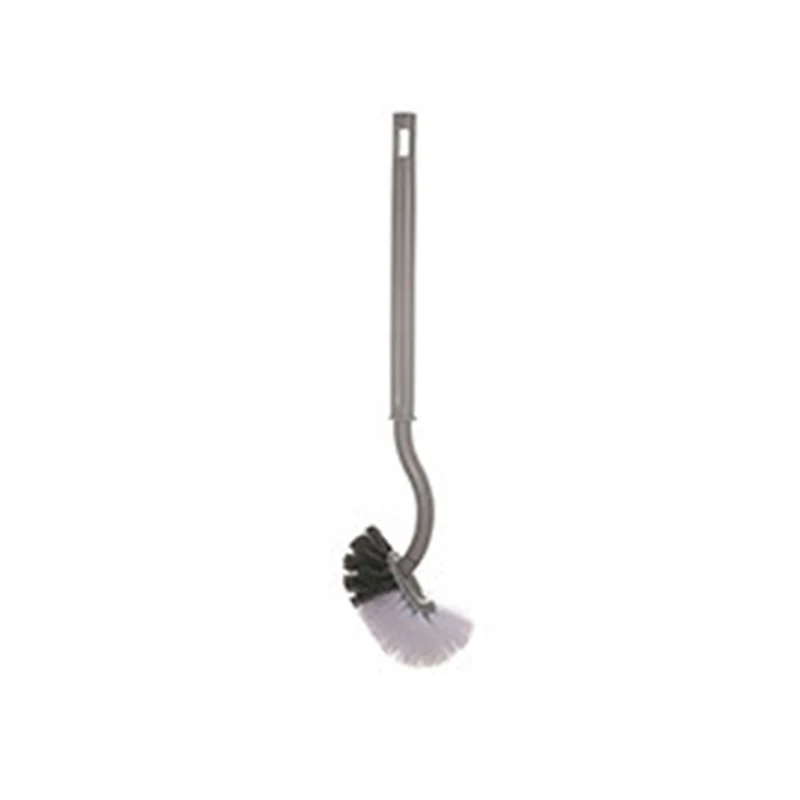 Brosse courbe de toilette de type S suspendue au mur de salle de bains, brosse à tête courbée pour espace d'angle, cheveux doux, articles ménagers, outils de nettoyage, accessoires: Black