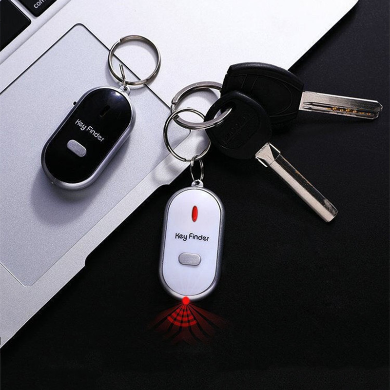 Localisateur porte-clés bip et flashs sifflet, détecteur de clés, localisateur de contrôle sonore Portable, recherche de clés perdues, alarme de sécurité