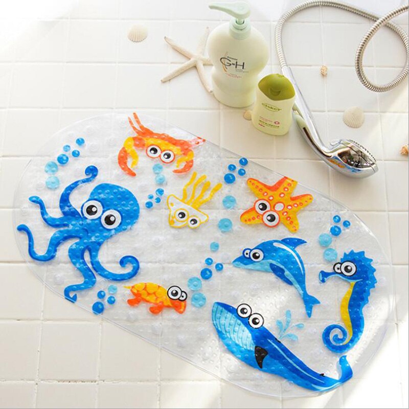 Antislip Badmat Cartoon Dierlijke Vorm Pvc Heldere Fancy Cartoon Gedrukt Badmatten Met Zuignap Voor Kinderen bad Mat: 2