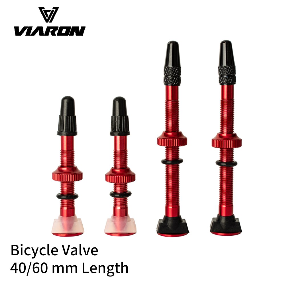 VIARON 2PCS 40/60mm Fahrrad F/V prasta Tubeless Reifen Ventil Rennrad MTB Reifen Luft ventil Legierung Ventil Kappe Für fahrrad Teile