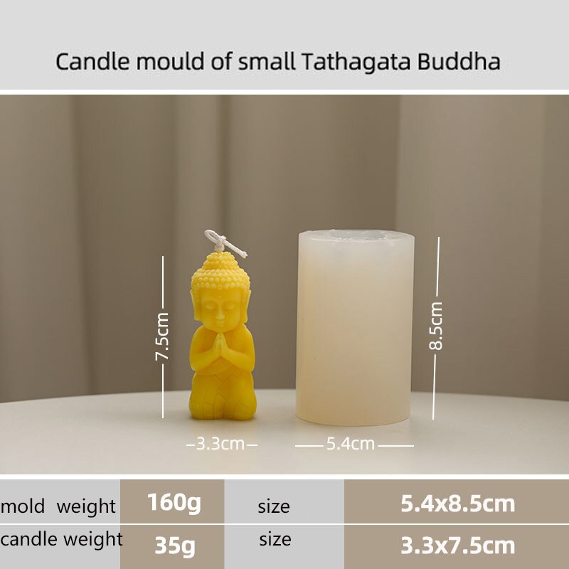 Moule en plâtre de grande taille pour Statue de bouddha, Sakyamuni, Sculpture, bougie, en Silicone, Bodhisattva, bénédiction en béton, artisanat: A-mold