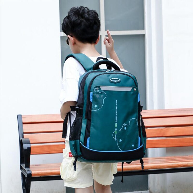 Reflecterende strip cartoon print rugzak schooltas waterdichte lichtgewicht schoolrugzak jongens schooltassen