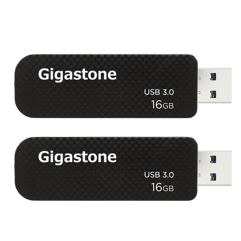 Gigastone Z30 128 Gb USB3.0 Flash Drive 2-Pack Capless Intrekbare Pen Drive Carbon Fiber Stijl Betrouwbare Prestaties