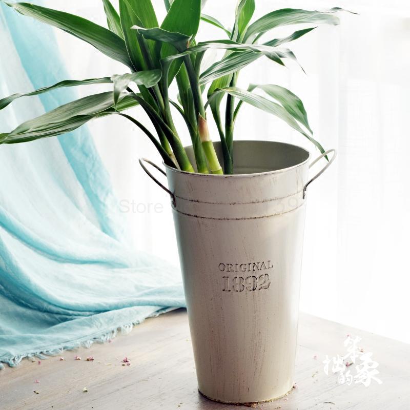 Iron bucket flower bucket retro 1892 flower flower arrangement flower flower bucket flower flower bucket flower shop decoration