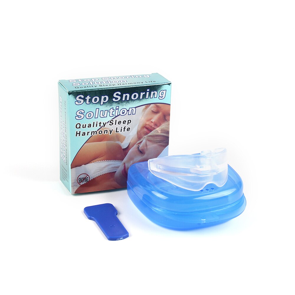 3 In 1 Night Guard Anti Snurken Stop Slijpen Tanden Gum Shield Snore Stopper Anti Snurken Slaap Steun Apparaat Fornatural slaap: Color Bag Packing