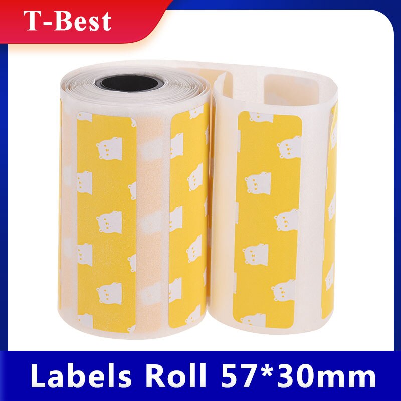 Peripage Mini-printerpapier, 15 mm blanco labelsticker, thermisch printpapier voor A6/A8 waterdicht, oliebestendig, krasbestendig, BPA-vrij, 3 rollen, 170 etiketten/rol